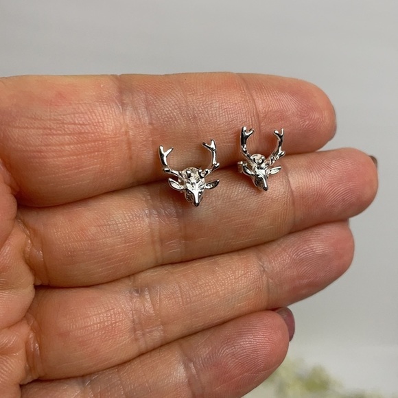 Deer Earrings Sterling Silver NWOT - Picture 3 of 9